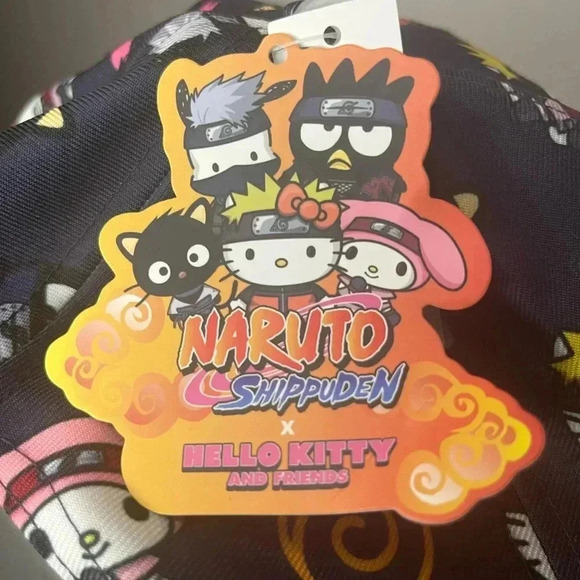 NEW BIOWORLD X Naruto Hello Kitty Limited Edition Snapback Hat - Picture 4 of 4
